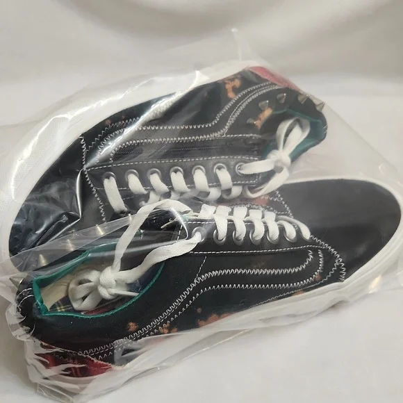 Vans Old Skool Zip Tartan Daze Multi Acid Dye Sneakers (M Size 7.5, W Size 9)